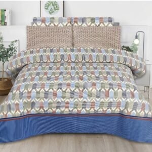 ZENWEAR Geometric Chevron & Wave Single Bed Sheet Set