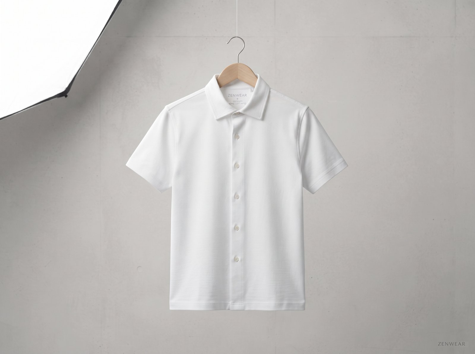 ZENWEAR Classic White Cotton Shirt